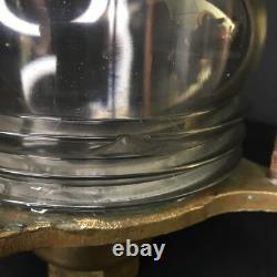 Marine Lantern Antique Vintage Holophane Glass Bronze From Britanny