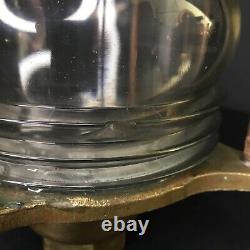 Marine Lantern Antique Vintage Holophane Glass Bronze From Britanny