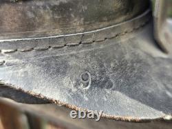 Miners Helmet Turtle Shell Hard Hat Justrite Carbide Lantern Lamp Antique