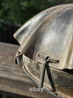 Miners Helmet Turtle Shell Hard Hat Justrite Carbide Lantern Lamp Antique
