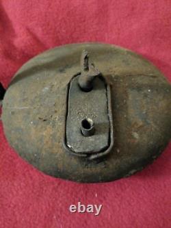 Miners Lamp Tunnel Lantern Cast Iron Lenticular France Antique 1800s Original