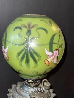 Miniature Banquet Oil Lamp The Tiny Miller/Antique Victorian Art Nouveau Globe