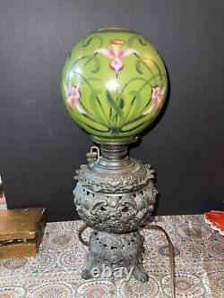 Miniature Banquet Oil Lamp The Tiny Miller/Antique Victorian Art Nouveau Globe