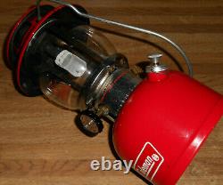 NICE COLEMAN LANTERN 200A RED Single Mantle With BOX, INSTRUCTION & EXTRA'S WORKS