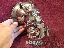 NICE CONDITION ANTIQUE OLD VINTAGE BICYCLE CARBIDE LAMP LANTERN w ORIGINAL GLASS