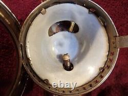 NICE CONDITION ANTIQUE OLD VINTAGE BICYCLE CARBIDE LAMP LANTERN w ORIGINAL GLASS