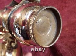 NICE CONDITION ANTIQUE OLD VINTAGE BICYCLE CARBIDE LAMP LANTERN w ORIGINAL GLASS