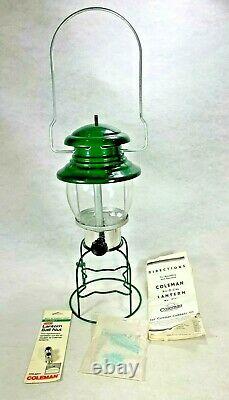 NOS vintage Coleman model 5101 green single mantle propane lantern & clean
