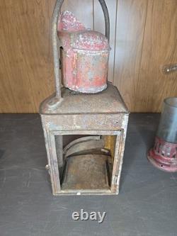 Nathaniel Tufts Antique Tin Port Lantern Patent 1873 Swivel Top Rare Ship Light