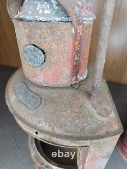 Nathaniel Tufts Antique Tin Port Lantern Patent 1873 Swivel Top Rare Ship Light