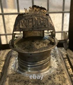= Nautical Brass Portable Oil Caged Lantern Sherwood Wedge Kerosene Lamp
