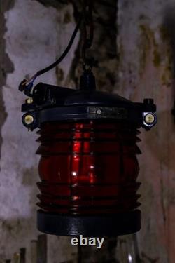 Nautical RED Light VesselSignal Navigation LightSoviet MarineBoat Lantern