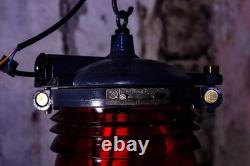 Nautical RED Light VesselSignal Navigation LightSoviet MarineBoat Lantern