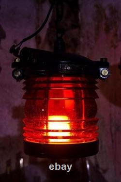 Nautical RED Light VesselSignal Navigation LightSoviet MarineBoat Lantern