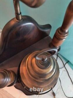 Nautical Themed Table Lamps Vintage Lantern Brass Beach 3 Mode Block/Pulley NICE