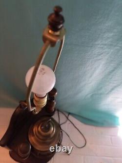 Nautical Themed Table Lamps Vintage Lantern Brass Beach 3 Mode Block/Pulley NICE