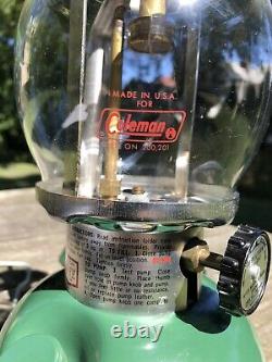 Never Used Green Coleman Lantern Model 200A Date 11-80 Original Globe