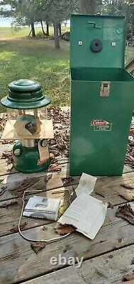 Never fired Coleman lantern 639 CPR with metal case