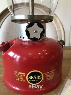 New Vintage Sears Coleman Lantern 1964 Red Black 476-74550 Single Mantle Unfired