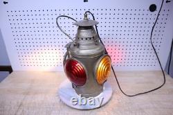 Nice Electrified Vintage / Antique Dressel Railroad Lamp Lantern Arlington NJ 4