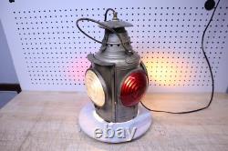 Nice Electrified Vintage / Antique Dressel Railroad Lamp Lantern Arlington NJ 4