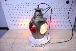 Nice Electrified Vintage / Antique Dressel Railroad Lamp Lantern Arlington NJ 4