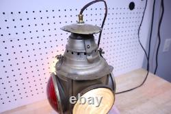 Nice Electrified Vintage / Antique Dressel Railroad Lamp Lantern Arlington NJ 4