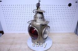 Nice Electrified Vintage / Antique Dressel Railroad Lamp Lantern Arlington NJ 4