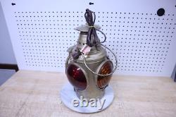 Nice Electrified Vintage / Antique Dressel Railroad Lamp Lantern Arlington NJ 4