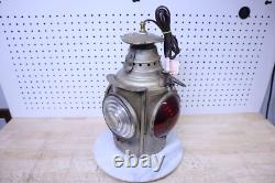 Nice Electrified Vintage / Antique Dressel Railroad Lamp Lantern Arlington NJ 4