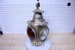 Nice Electrified Vintage / Antique Dressel Railroad Lamp Lantern Arlington NJ 4
