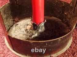 Nice Handmade Vintage Antique Tin Metal Candle Lamp Lantern Denmark Danish