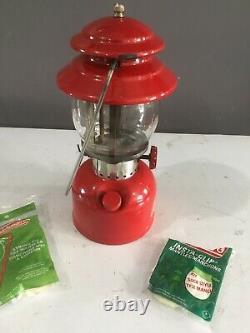 Nice Vintage 1971 Coleman 200 A Red Lantern USA With Extras 11/71