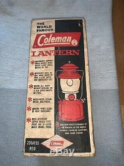 Nice Vintage Coleman Lantern 1963 200a195 Red W Box Instructions Flood Light