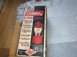 Nice Vintage Coleman Lantern 1963 200a195 Red W Box Instructions Flood Light