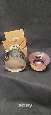 Nos Vintage Coleman 200 Lantern Red Nickel Unused Condition Original Box Camping