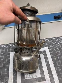NuLite Double Mantle Lantern Fount Mica Globe Antique Coleman Untested lmp6