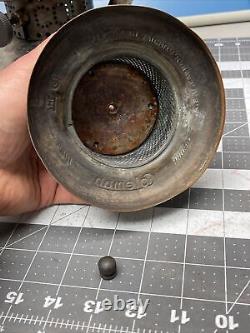 NuLite Double Mantle Lantern Fount Mica Globe Antique Coleman Untested lmp8