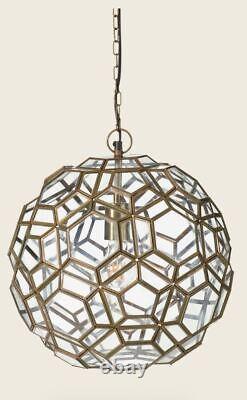 OKA Razmataz Hanging Lantern Antique Brass