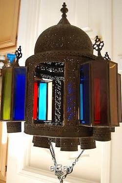 Old Antique Lantern Vintage Oil Kerosene Islamic Hanging Gwtw Lamp Chandelier