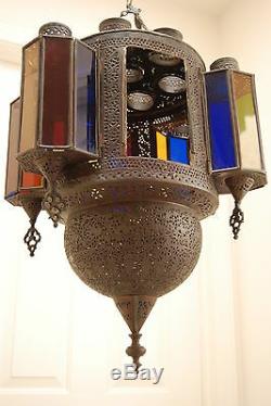 Old Antique Lantern Vintage Oil Kerosene Islamic Hanging Gwtw Lamp Chandelier