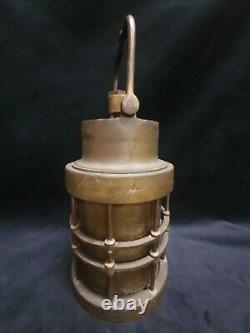 Old Rare Vintage Maritime Lantern US Battle/Blackout Lamp Heavy Cast bronze WWII