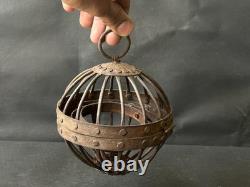 Old Vintage Antique Whaling Ships Gimbal Gimble Globe Oil Lamp Light /Lantern