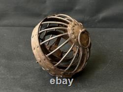 Old Vintage Antique Whaling Ships Gimbal Gimble Globe Oil Lamp Light /Lantern