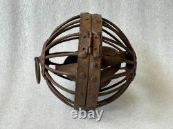 Old Vintage Antique Whaling Ships Gimbal Gimble Globe Oil Lamp Light /Lantern