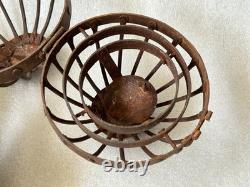 Old Vintage Antique Whaling Ships Gimbal Gimble Globe Oil Lamp Light /Lantern