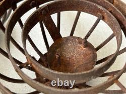 Old Vintage Antique Whaling Ships Gimbal Gimble Globe Oil Lamp Light /Lantern