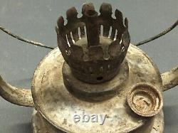 Old Vintage Baby Small Iron Kerosene Lantern Lamp Old Color & Globe Collectible