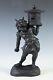 Old Vintage Cast and Clay Buddhism Heavenly Lantern Demon National Treasure