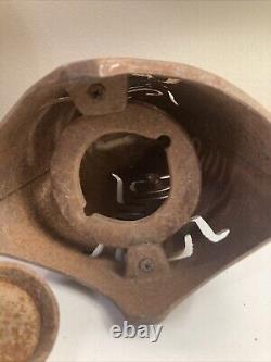 Old Vintage Chinese Export Iron Human Effigy Lighting Lantern Metal Rusty Patina
